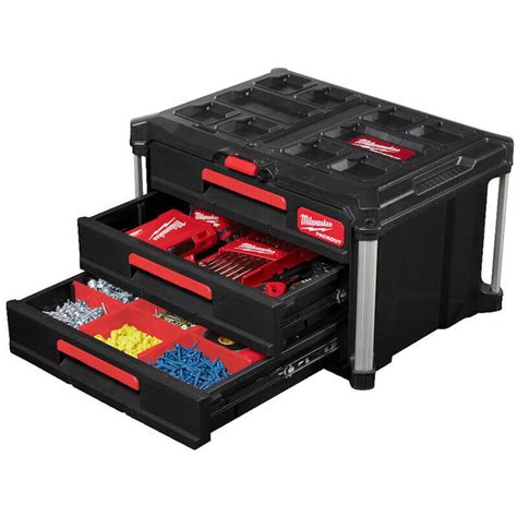 steel tool box 3 drawer|milwaukee tool 3 drawer packout.